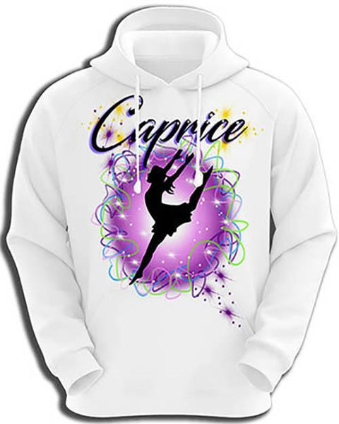 G018 Personalized Airbrush Dancer Hoodie Sweatshirt Design Yours