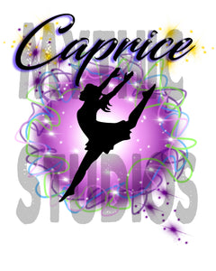 G018 Personalized Airbrush Dancer Tee Shirt Design Yours