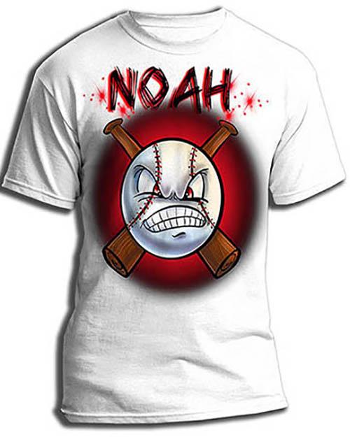 G020 Personalized Airbrush Baseball Tee Shirt Design Yours