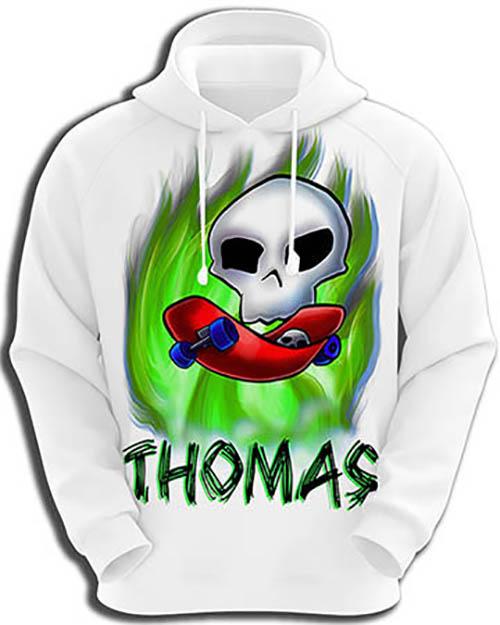 G023 Personalized Airbrush Skateboarding Hoodie Sweatshirt Design Yours