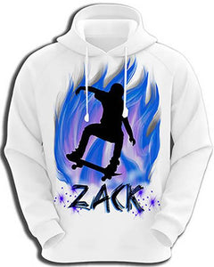 G024 Personalized Airbrush Skateboarding Hoodie Sweatshirt Design Yours