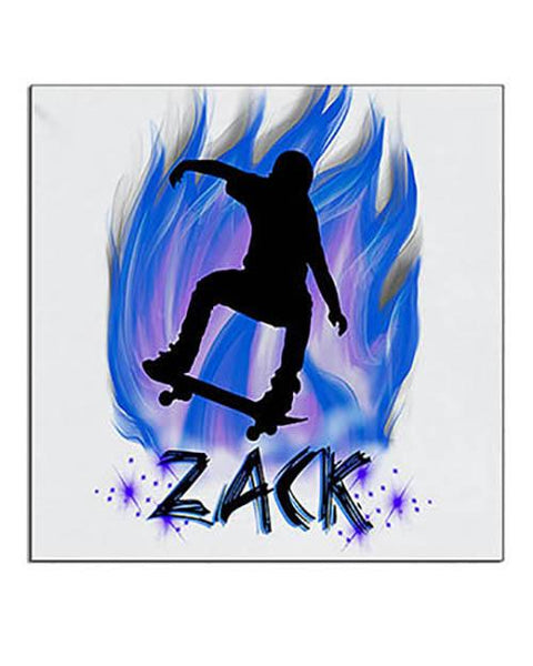 G024 Personalized Airbrush Skateboarding Ceramic Coaster Design Yours