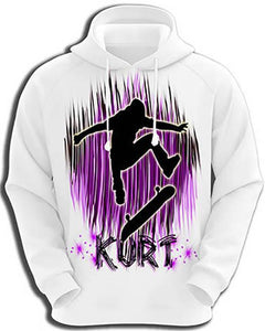 G025 Personalized Airbrush Skater Hoodie Sweatshirt Design Yours