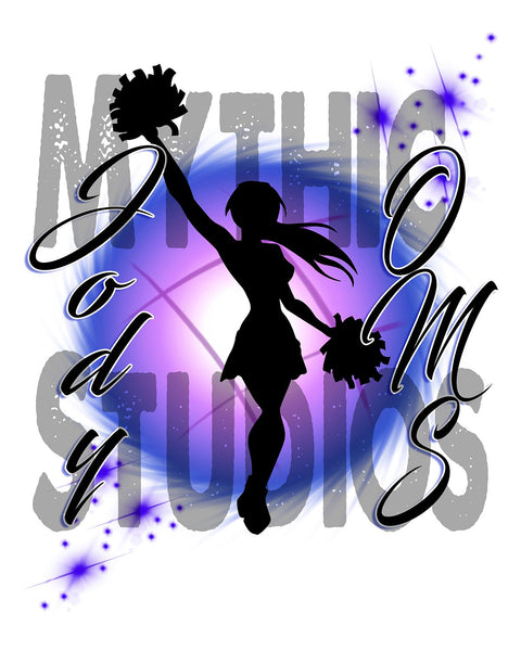 G026 Personalized Airbrush Cheerleader Ceramic Coaster Design Yours