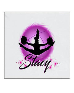 G029 Personalized Airbrush Cheerleading Ceramic Coaster Design Yours