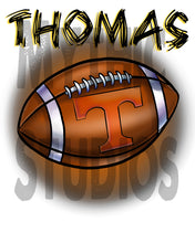 G030 Personalized Airbrush Football Ceramic Coaster Design Yours