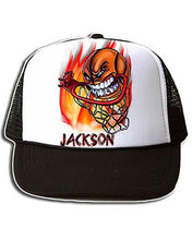 G034 Personalized Airbrush Basketball Snapback Trucker Hat Design Yours