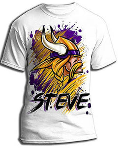 G036 Custom Airbrush Personalized Viking Kids and Adult Tee Shirt Design Yours