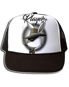 H017 Custom Airbrush Personalized Player Bunny Snapback Trucker Hat Design Yours
