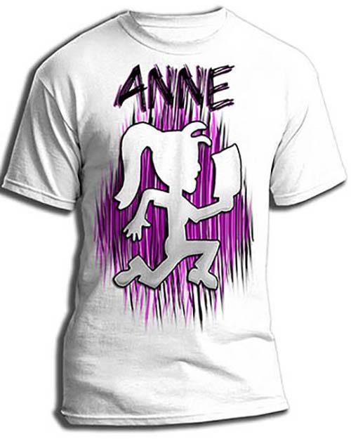 H025 Custom Airbrush Personalized Hatchet Girl Juggalette Tee Shirt Design Yours