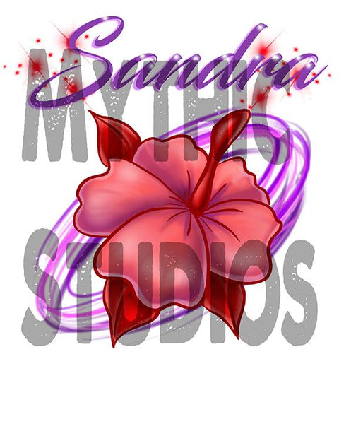 H019 Custom Airbrush Personalized Hibiscus Flower Ceramic Coffee Mug Design Yours