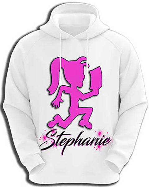 H026 Custom Airbrush Personalized Juggalette HatchetGirl Hoodie Sweatshirt Design Yours