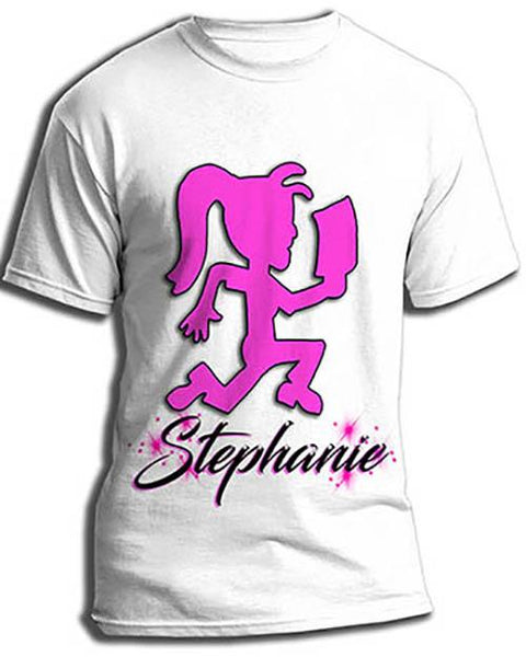 H026 Custom Airbrush Personalized Juggalette HatchetGirl Tee Shirt Design Yours