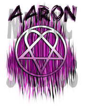 H023 Custom Airbrush Personalized Heartagram Tee Shirt Design Yours