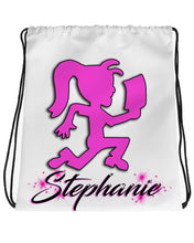 H026 Digitally Airbrush Painted Personalized Custom Hatchetgirl Juggalette  Drawstring Backpack