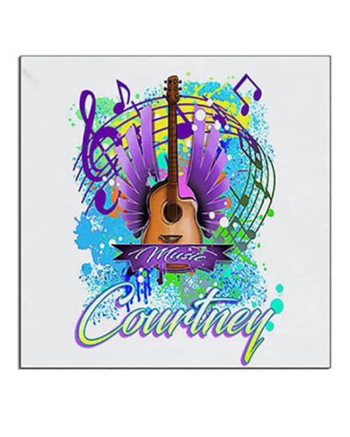 H047 Custom Airbrush Personalized Guitar Music Notes Ceramic Coaster Design Yours