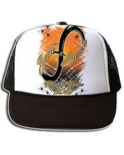 H048 Custom Airbrush Personalized Infinity Sign Snapback Trucker Hat Design Yours