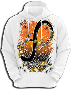 H048 Custom Airbrush Personalized Infinity Sign Hoodie Sweatshirt Design Yours