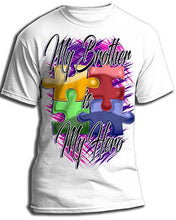 H051 Custom Airbrush Personalized Autism Logo Kids and Adult Tee Shirt Design Yours
