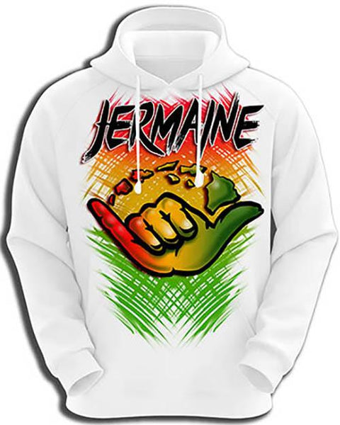 H053 Custom Airbrush Personalized Shaka Logo Hoodie Sweatshirt Design Yours