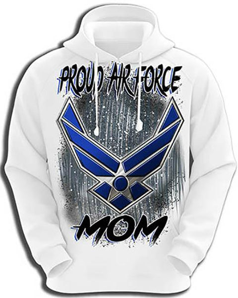 H054 Custom Airbrush Personalized US Airforce Logo Hoodie Sweatshirt Design Yours