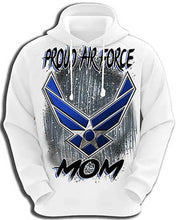 H054 Digitally Airbrush Painted Personalized Custom US Airforce Logo Adult and Kids Hoodie Sweatshirt