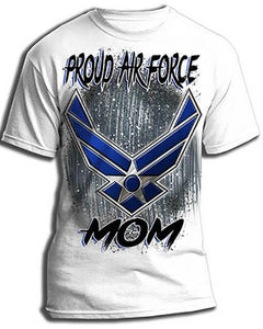 H054 Custom Airbrush Personalized US Airforce Logo Kids and Adult Tee Shirt Design Yours