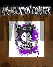 H050 Custom Airbrush Personalized Devil Kitten Ceramic Coaster Design Yours