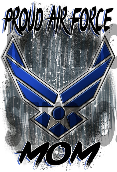 H054 Custom Airbrush Personalized US Airforce Logo Kids and Adult Tee Shirt Design Yours