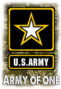 H056 Digitally Airbrush Painted Personalized Custom Army Logo    Auto License Plate Tag