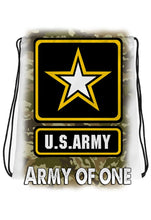 H056 Digitally Airbrush Painted Personalized Custom Army Drawstring Backpack
