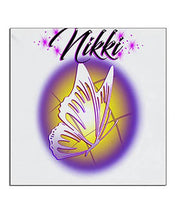 I001 Personalized Airbrush Butterfly Ceramic Coaster Design Yours
