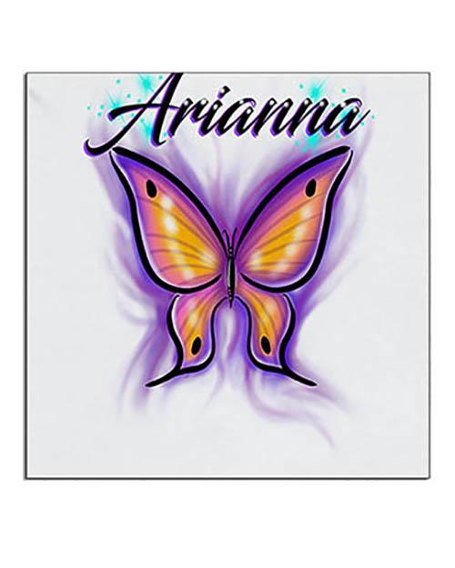 I002 Personalized Airbrush Butterfly Ceramic Coaster Design Yours