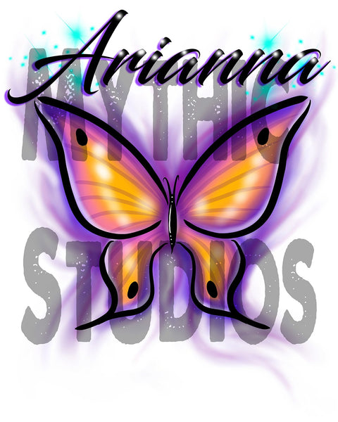 I002 Personalized Airbrush Butterfly License Plate Tag Design Yours