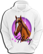 I004 Personalized Airbrush Horse Hoodie Sweatshirt Design Yours