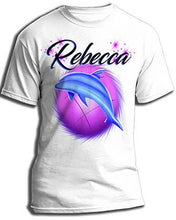 I010 Personalized Airbrush Dolphin Tee Shirt Design Yours