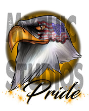 I013 Personalized Airbrush American Flag Bald Eagle Hoodie Sweatshirt Design Yours