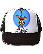 I016 Personalized Airbrush Monkey Snapback Trucker Hat Design Yours