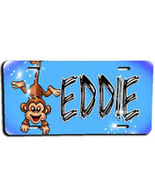 I016 Personalized Airbrush Monkey License Plate Tag Design Yours
