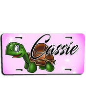 I017 Personalized Airbrush Turtle License Plate Tag Design Yours