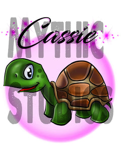 I017 Personalized Airbrush Turtle Hoodie Sweatshirt Design Yours