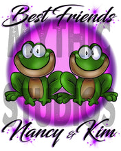 I022 Personalized Airbrush Best Friend Frogs Tee Shirt Design Yours