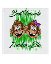 I027 Personalized Airbrush Monkeys Ceramic Coaster Design Yours