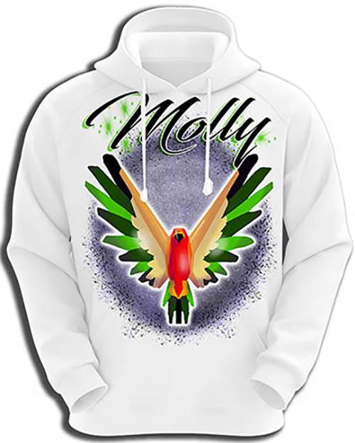 I029 Personalized Airbrush Bird Hoodie Sweatshirt Design Yours