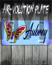 I026 Personalized Airbrush Butterfly License Plate Tag Design Yours