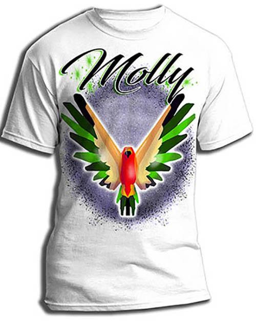 I029 Personalized Airbrush Bird Kids and Adult Tee Shirt Design Yours