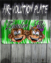 I027 Personalized Airbrush Monkeys License Plate Tag Design Yours