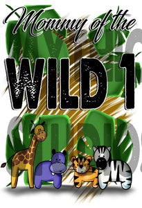 I031 Personalized Airbrush Safari Animals Kids and Adult Tee Shirt Design Yours