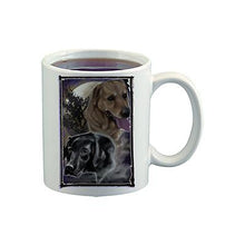 I034 Digitally Airbrush Painted Personalized Custom Labrador Dogs    Ceramic Coffee Mug