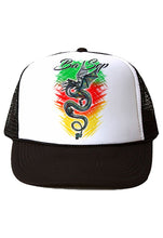 I035 Digitally Airbrush Painted Personalized Custom Chinese Dragon    Snapback Trucker Hats